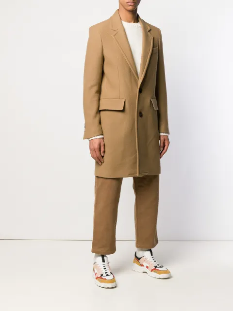 AMI ALEXANDRE MATTIUSSI LINED TWO BUTTONS COAT
