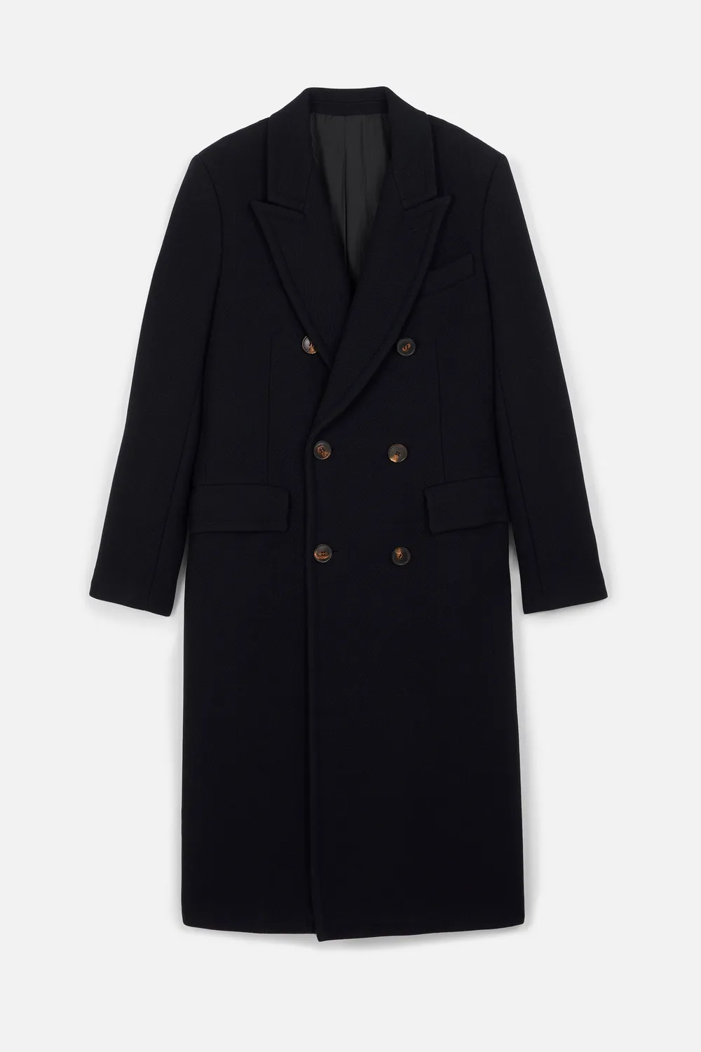 Click to view more detailed imagery on our partner's website Ami Alexandre Mattiussi Double-Breasted Long Coat In Blue