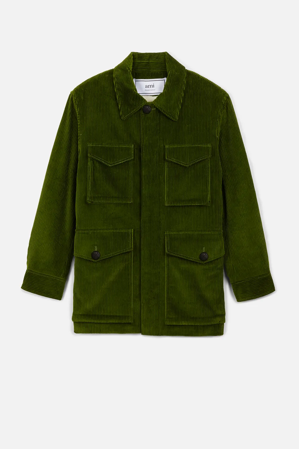 Click to view more detailed imagery on our partner's website Ami Alexandre Mattiussi Sherpa-Lined Safari Jacket In Green