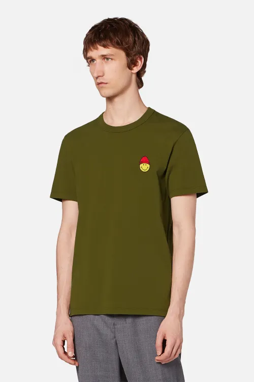 crew neck T Shirt Smiley Patch - AMI PARIS OFFICIAL
