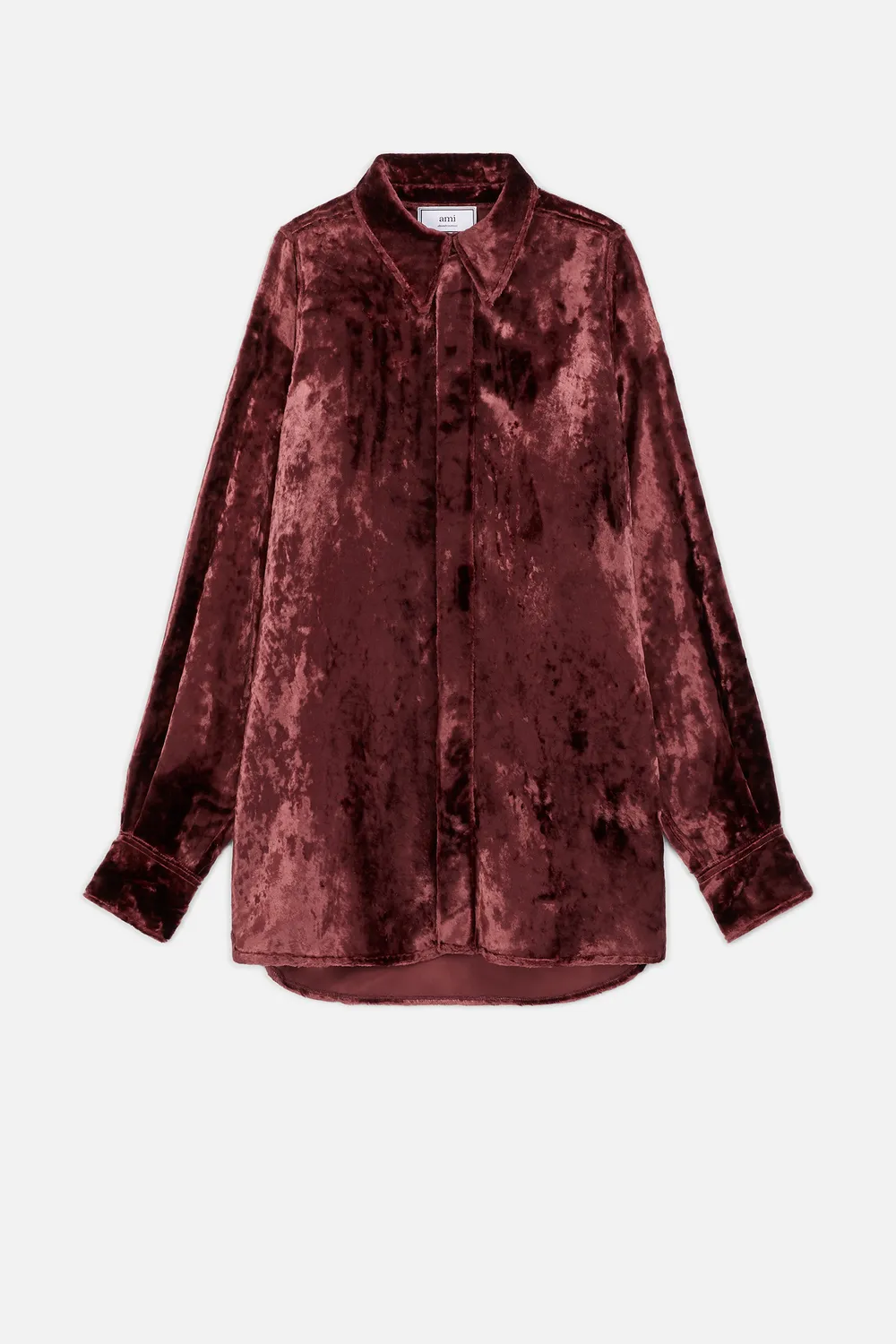 Click to view more detailed imagery on our partner's website Ami Alexandre Mattiussi Women's Oversize Shirt In Red