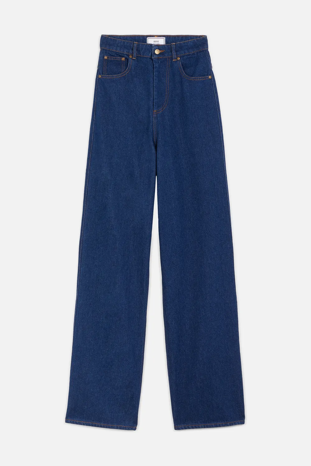 Click to view more detailed imagery on our partner's website Ami Alexandre Mattiussi Women's Wide Fit Jeans In Blue