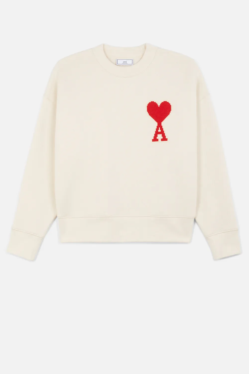 Click to view more detailed imagery on our partner's website Ami Alexandre Mattiussi Sweatshirt With Big Ami Coeur Patch In White