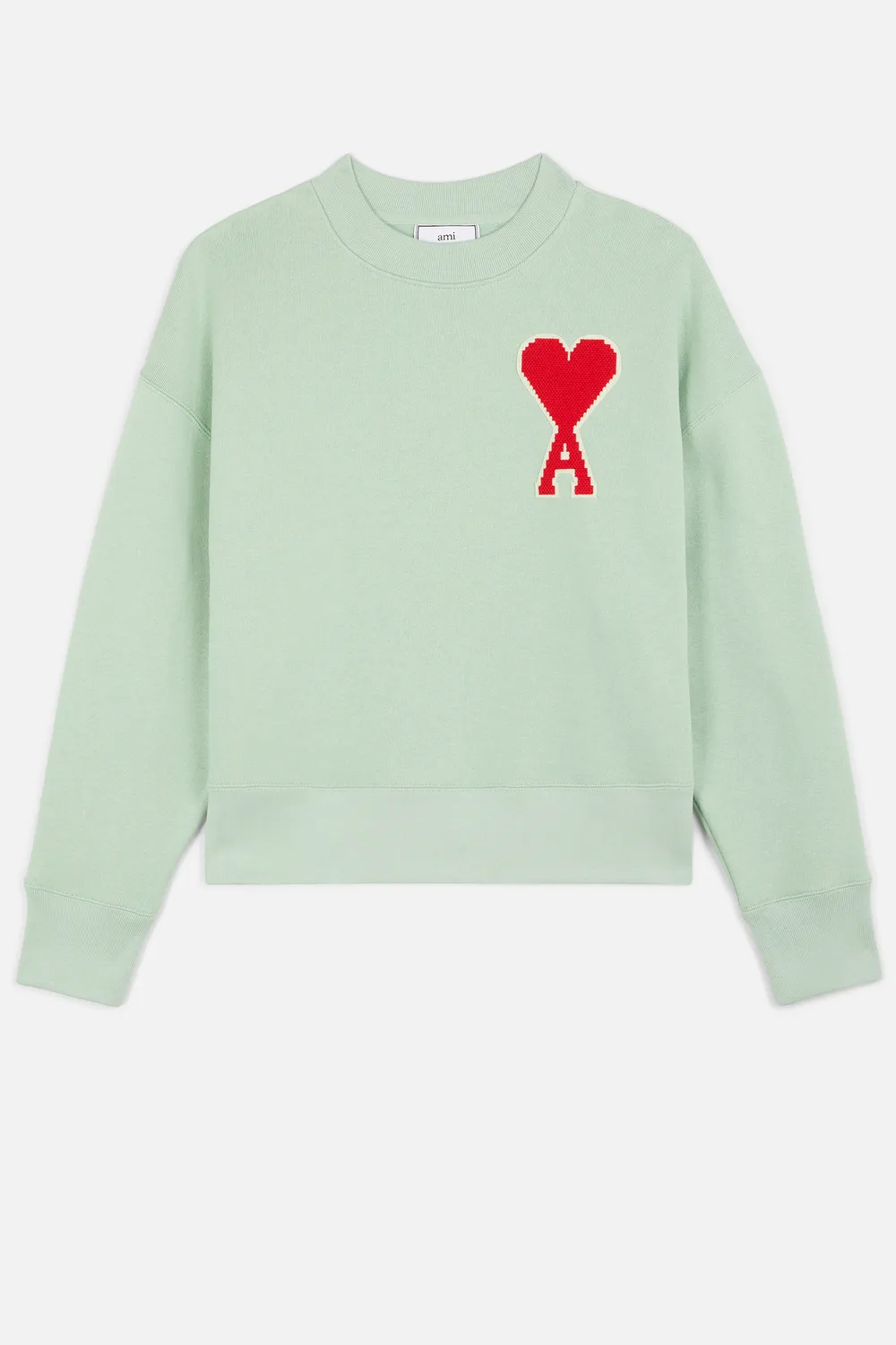Click to view more detailed imagery on our partner's website Ami Alexandre Mattiussi Sweatshirt With Big Ami Coeur Patch In Green