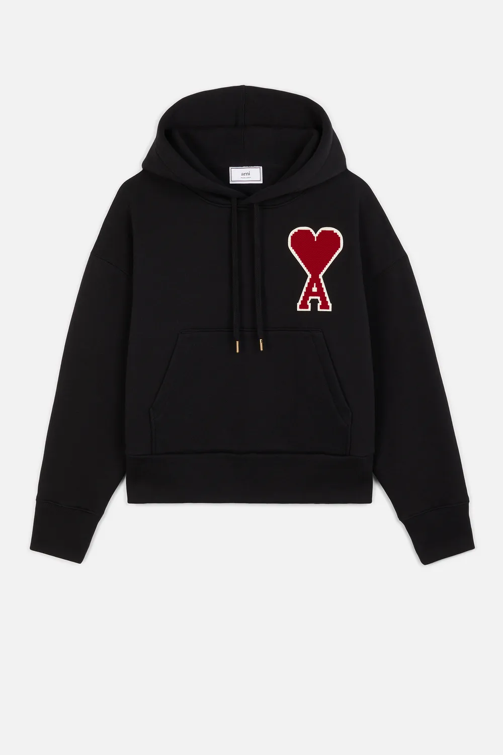 Click to view more detailed imagery on our partner's website Ami Alexandre Mattiussi Hoodie With Big Ami Coeur Patch In Black