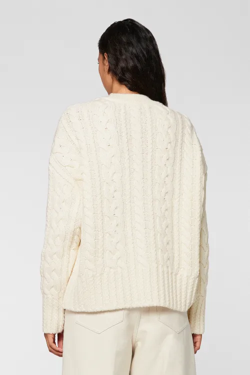 Women's Crewneck Cable Knit Oversize 
