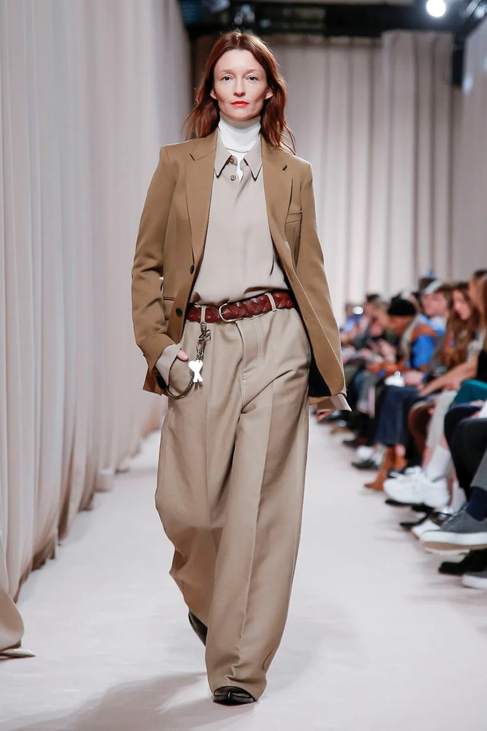 Click to view more detailed imagery on our partner's website Ami Alexandre Mattiussi Women's Lined Two Buttons Jacket In Neutrals