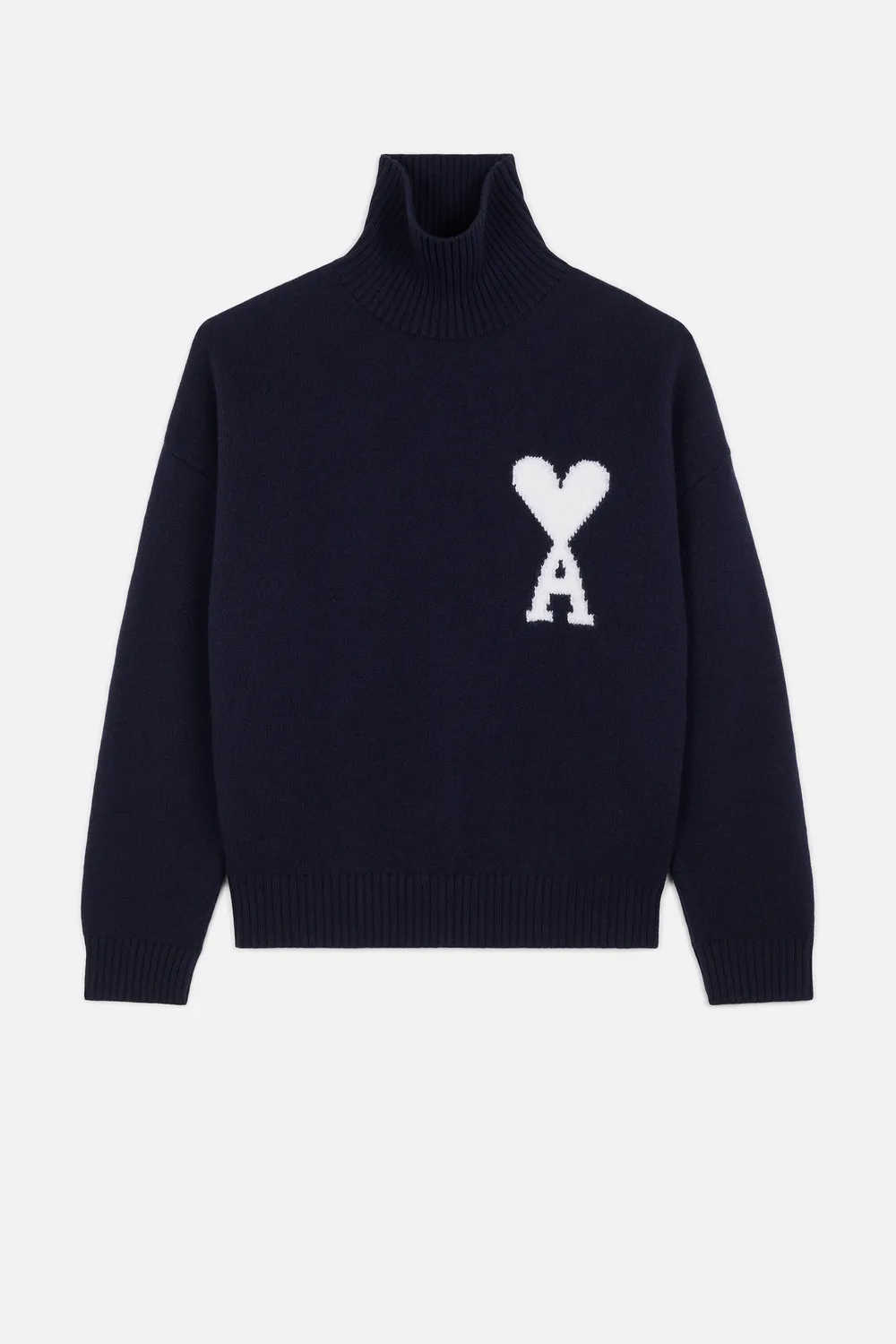 Click to view more detailed imagery on our partner's website Ami Alexandre Mattiussi Ami De Coeur Oversize Sweater In Blue