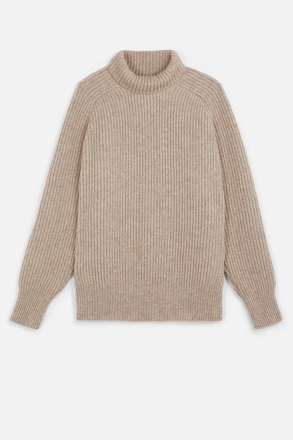 Click to view more detailed imagery on our partner's website Ami Alexandre Mattiussi Fisherman's Rib Funnel Neck In Neutrals