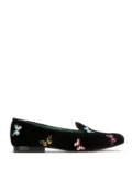 Blue Bird Shoes velvet Borboleta loafers - Black