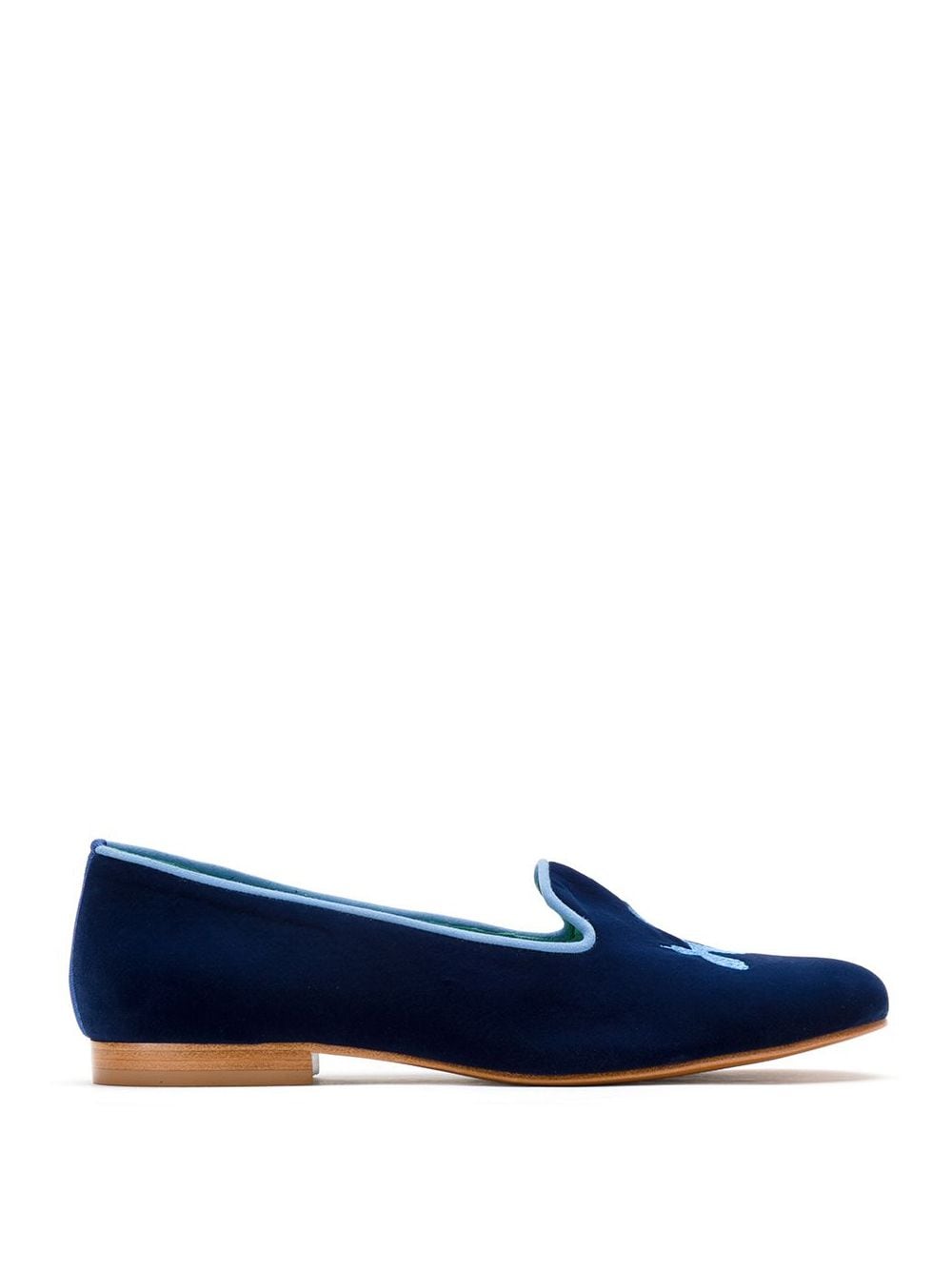 фото Blue Bird Shoes бархатные лоферы Koons с вышивкой