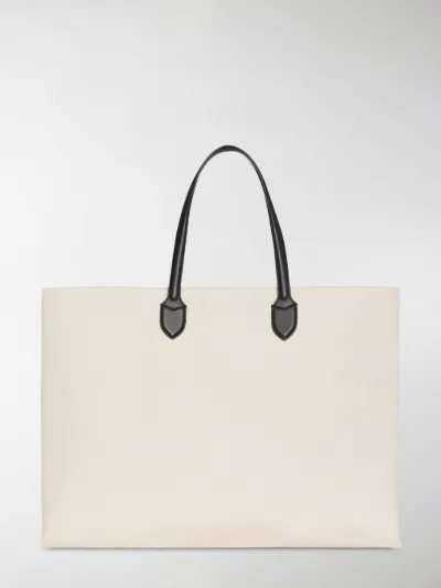 Burberry logo detail cotton blend tote Clearance