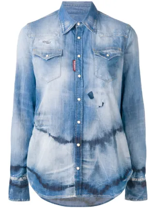 tie with denim shirt