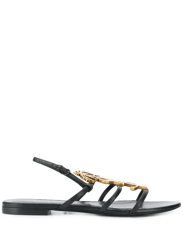 saint laurent logo sandals