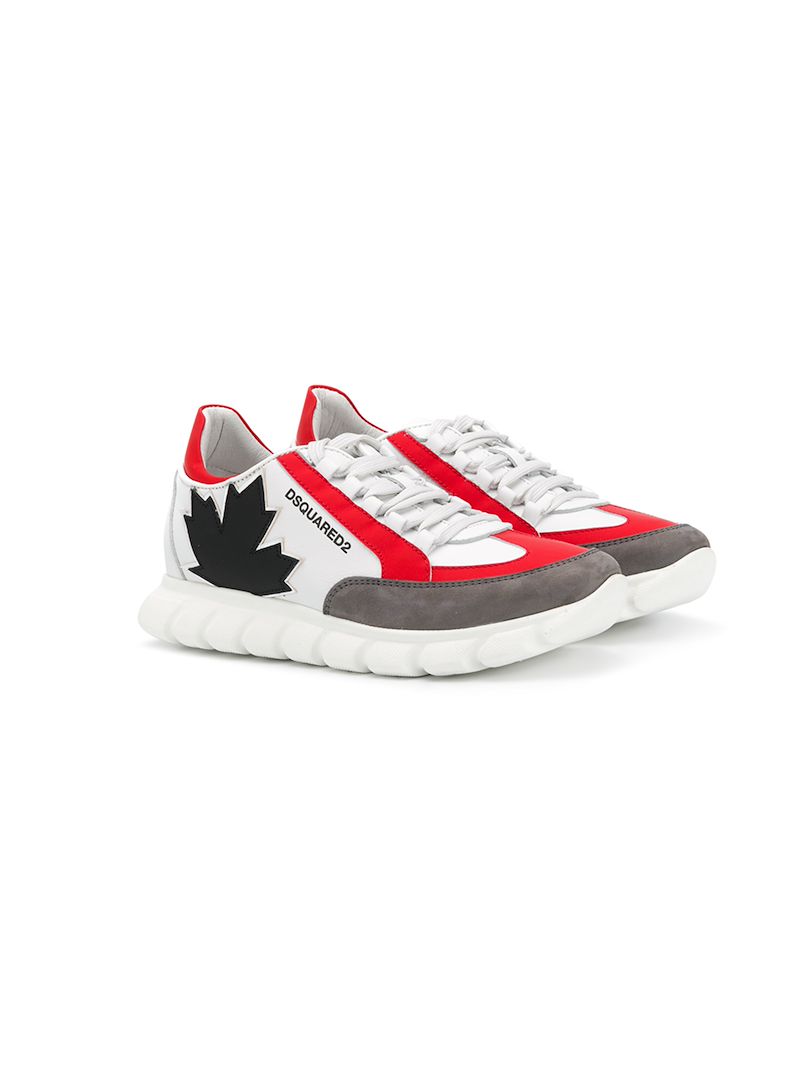 Dsquared2 Kids кроссовки с нашивкой в виде кленового листа