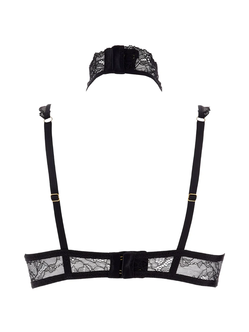  Maison Close 'le Petit Secret' Bh Im Bondage Look   Schwarz 