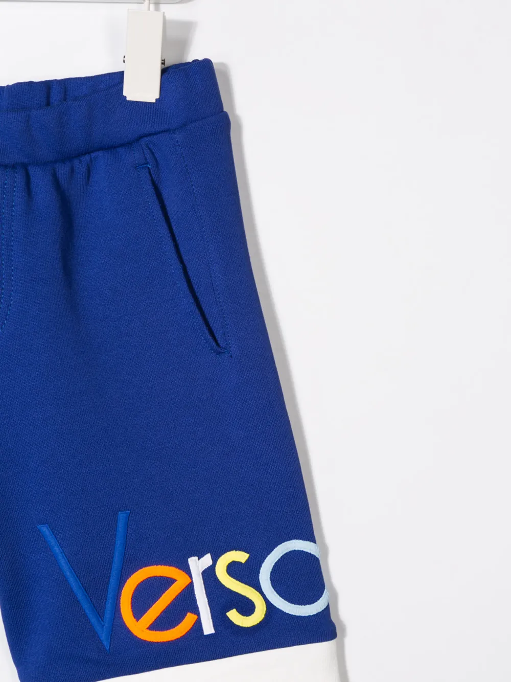  Versace Kids Logo Track Shorts - Blue 