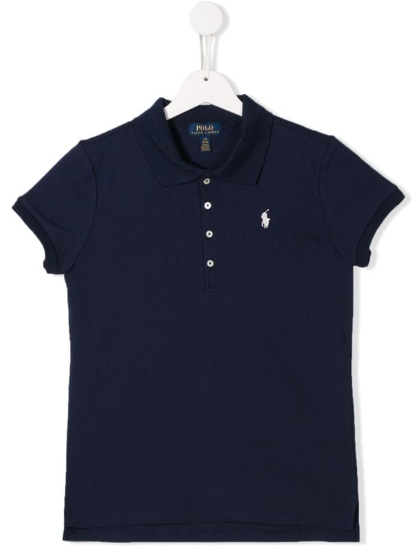 TEEN embroidered logo polo shirt