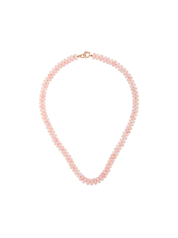 Irene Neuwirth 18kt Rose Gold 8mm Opal Beaded Necklace in Pink