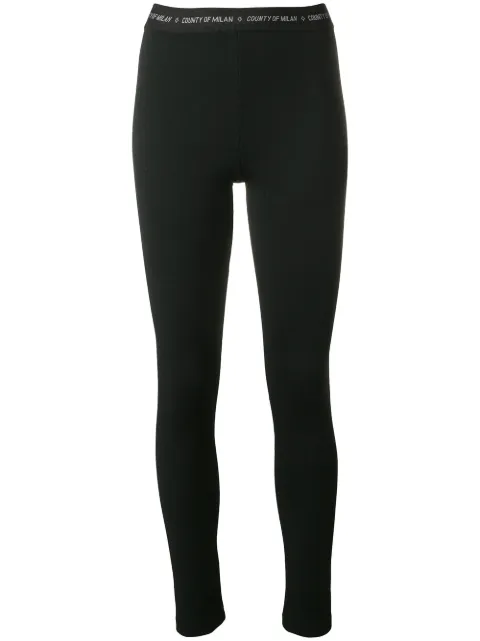 COUNTY OF MILAN waistband logo leggings