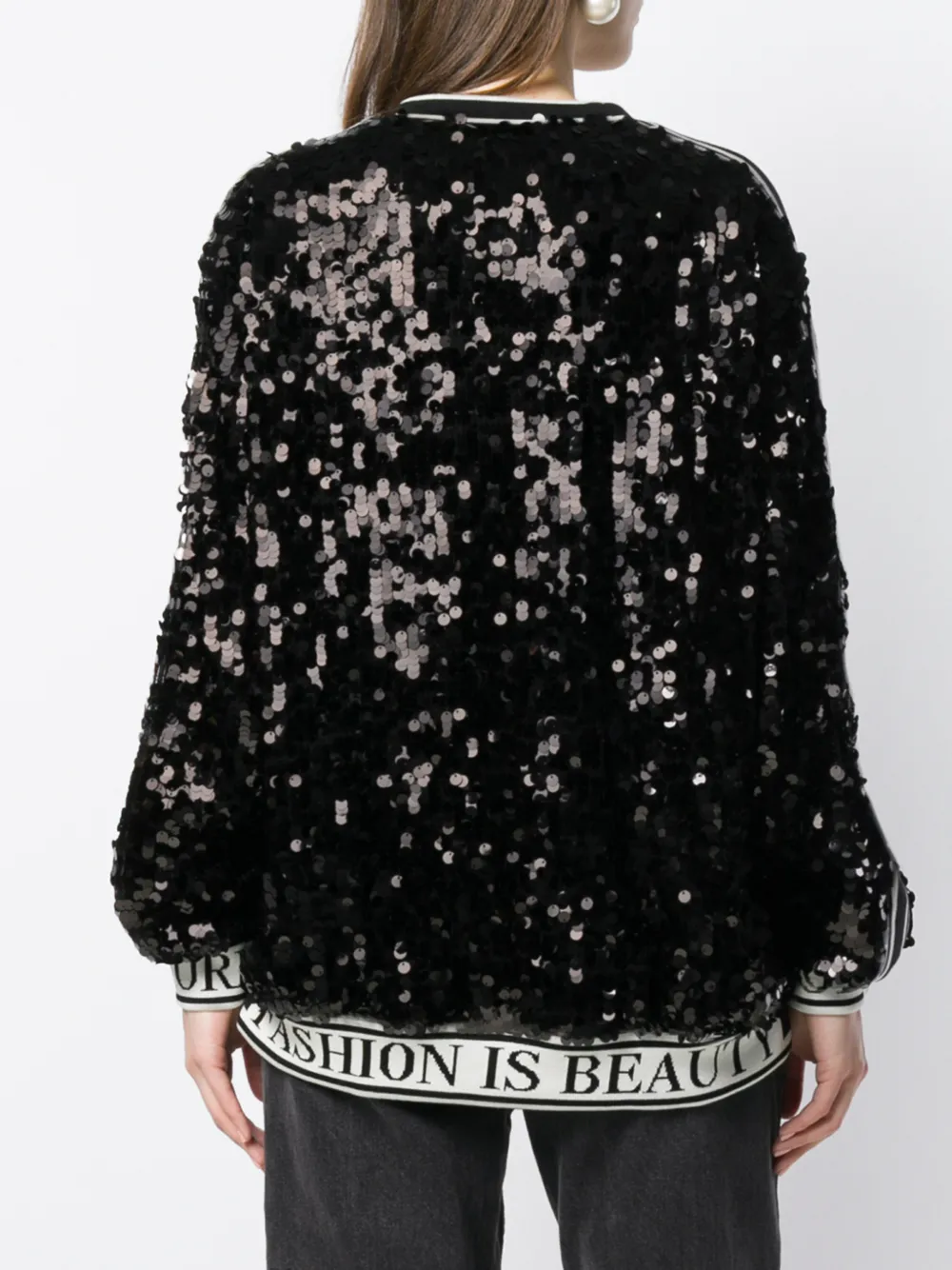 Dolce & Gabbana Sweater met pailletten Zwart