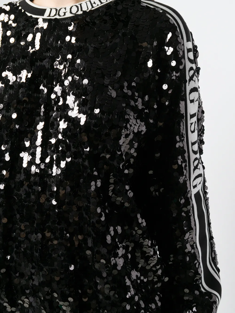 Dolce & Gabbana Sweater met pailletten Zwart