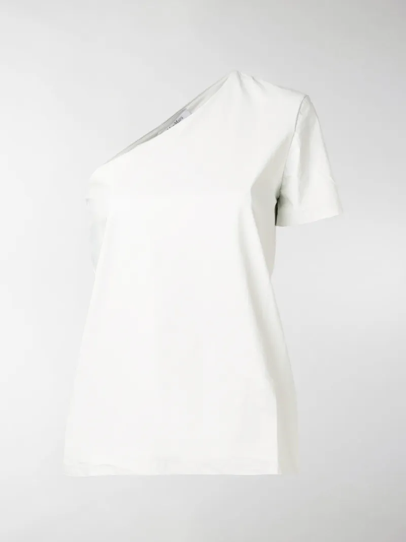 Max Mara one-shoulder T-shirt white | MODES