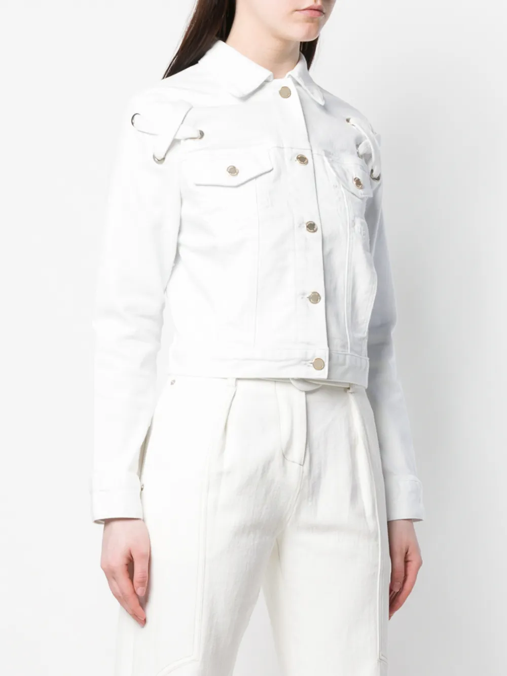 michael kors white denim jacket