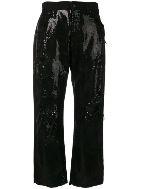 R13 sequin embellished jeans