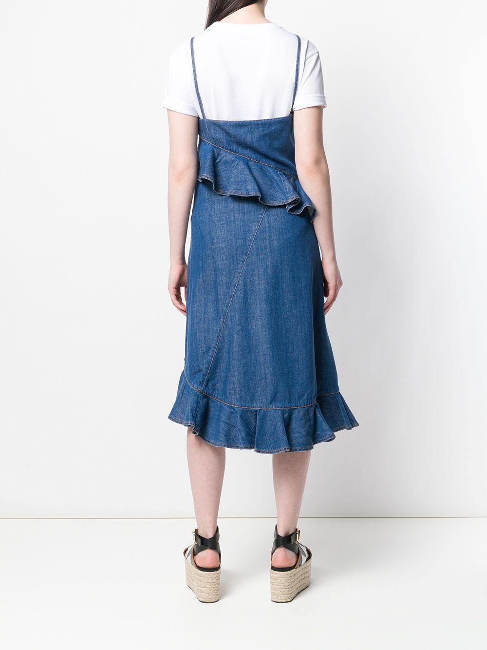 фото Kenzo джинсовое платье с оборками