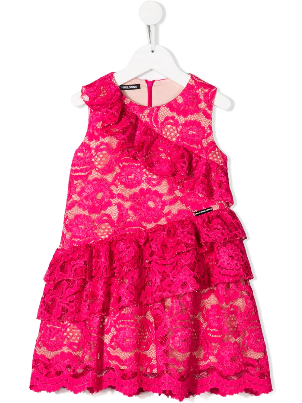 Marco Bologna Kids Lace And Ruffle Dress In Pink Modesens