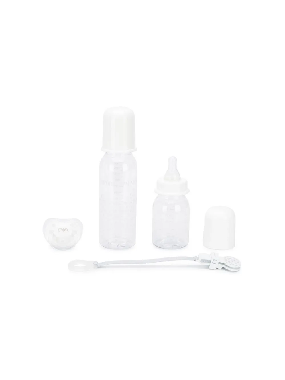 

Emporio Armani Kids set de biberones y chupete - Blanco