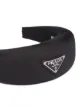 Prada logo-plaque wide headband