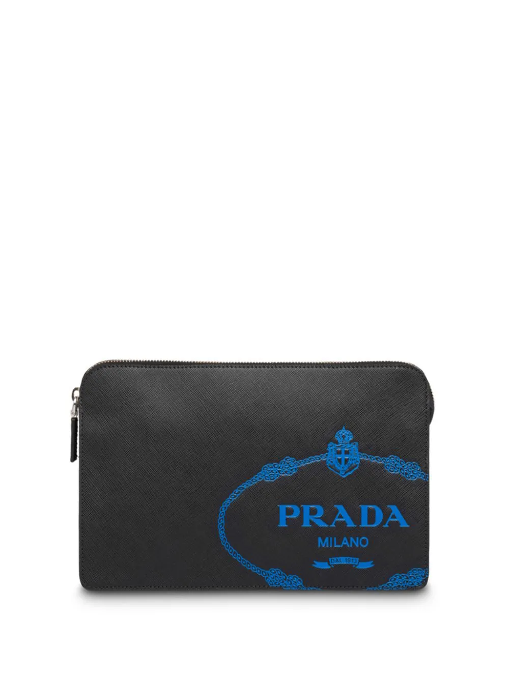 Prada клатч с тисненым логотипом
