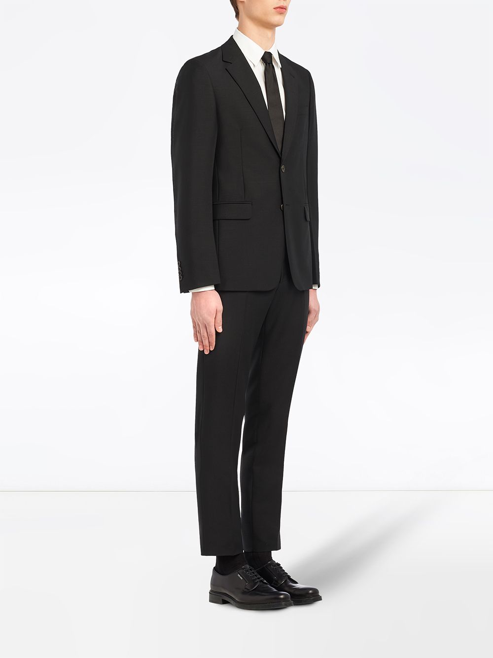 Shop Prada Single-breasted Suit In Black