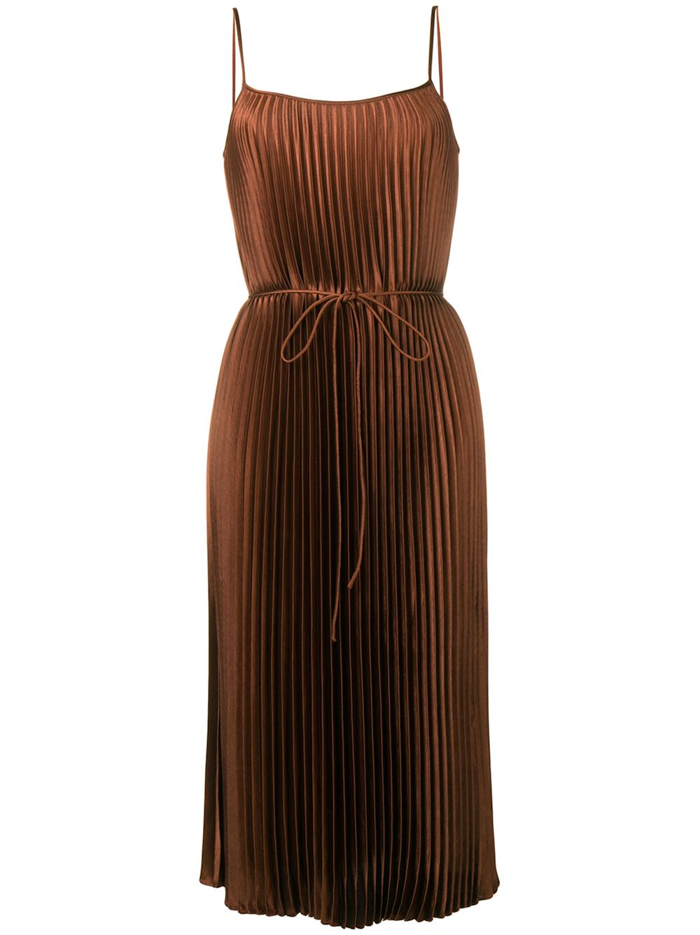 vince pleated midi dress