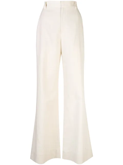 Brunello Cucinelli pantalones acampanados de tiro alto