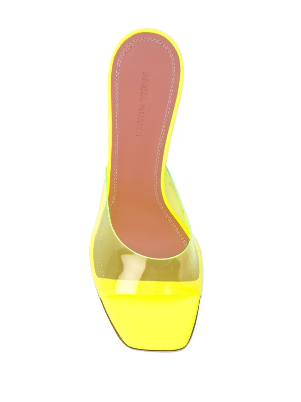 サンダル・ミュール AMINA MUADDI SLIPPER (GIULYSLIPPER YELLOW) AMINA MUADDI Gilda Satin Slipper in Yellow | FWRD