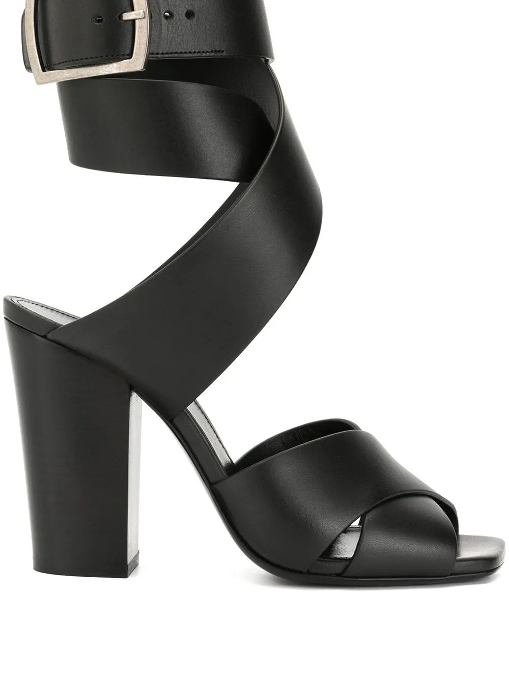 Saint Laurent Sandalen met bandjes Zwart