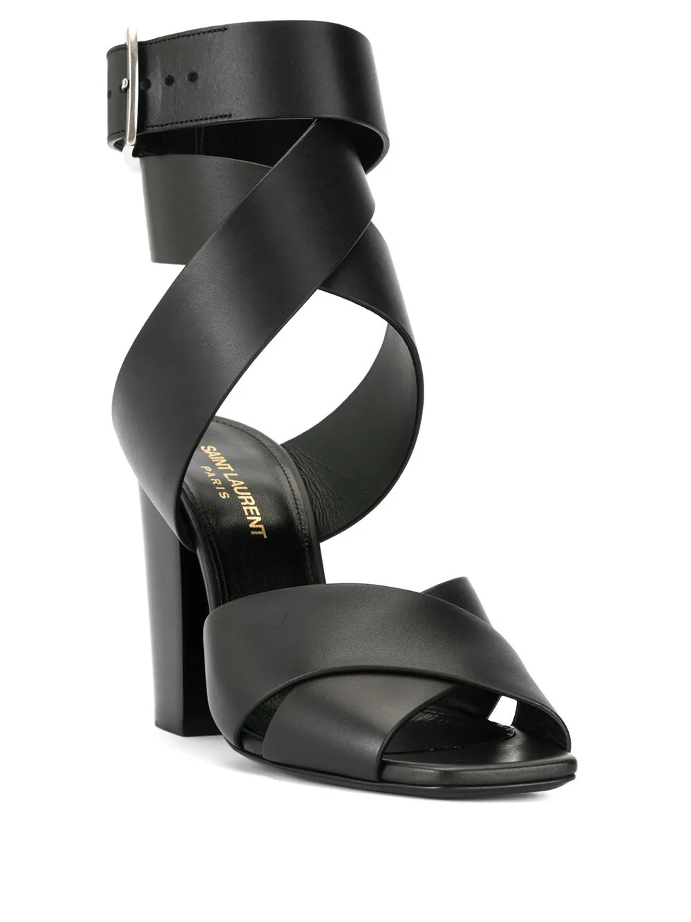 Saint Laurent Sandalen met bandjes Zwart