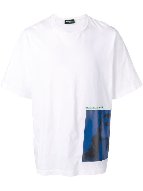 white and blue dsquared t shirt