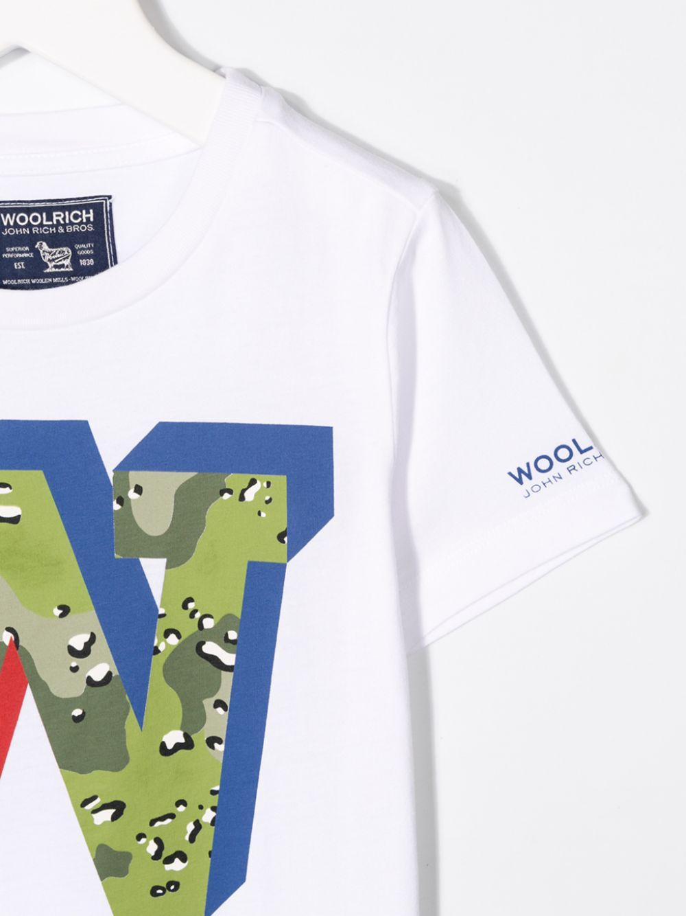 фото Woolrich Kids футболка с принтом W