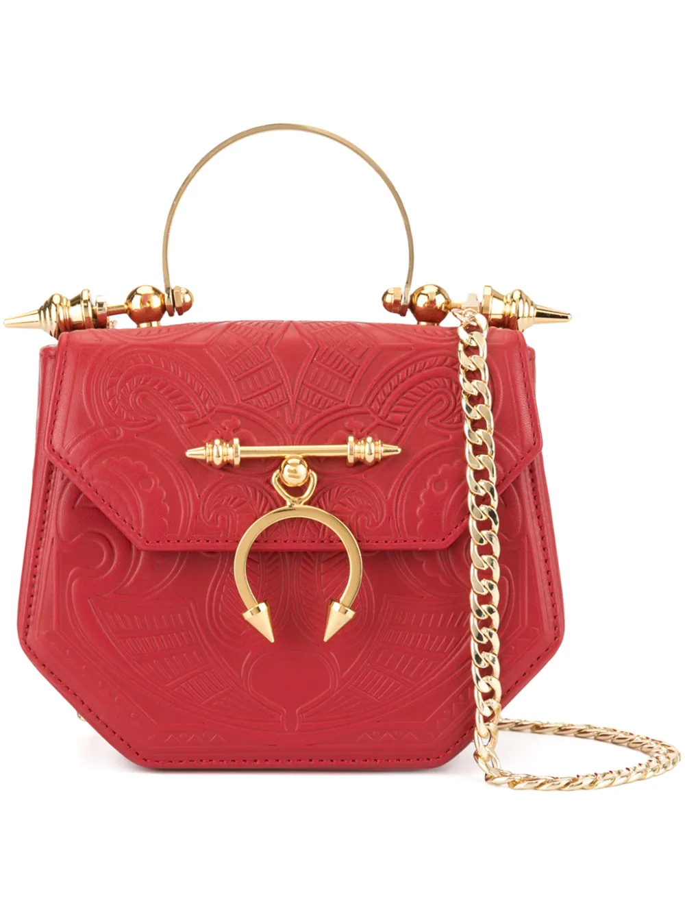 Okhtein Crossbody OKHTEIN THE PINE MINAUDIERE CROSSBODY BAG - RED