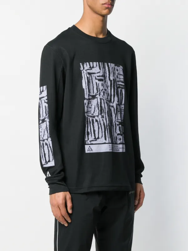Nike ACG ブラック ロングスリーブ Tシャツ Nike ACG ロングスリーブ トップ 通販