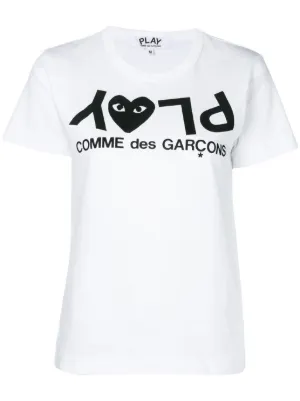 Comme Des Garçons Play ボーダー ロングTシャツ | グレー | FARFETCH JP