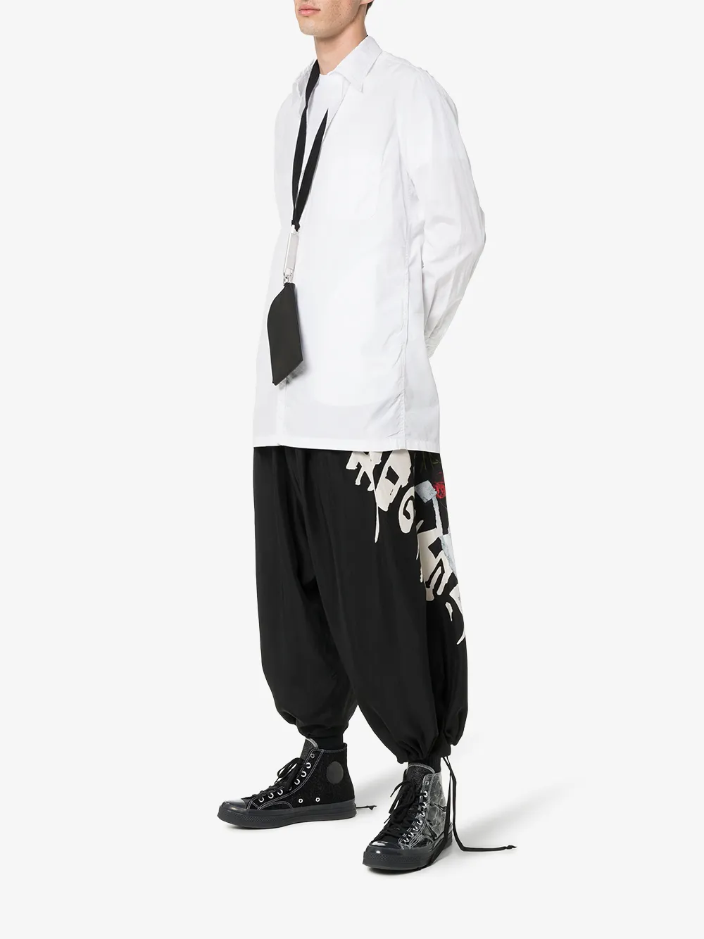 Yohji Yamamoto Tops YOHJI YAMAMOTO WEITE CROPPED-SEIDENHOSE