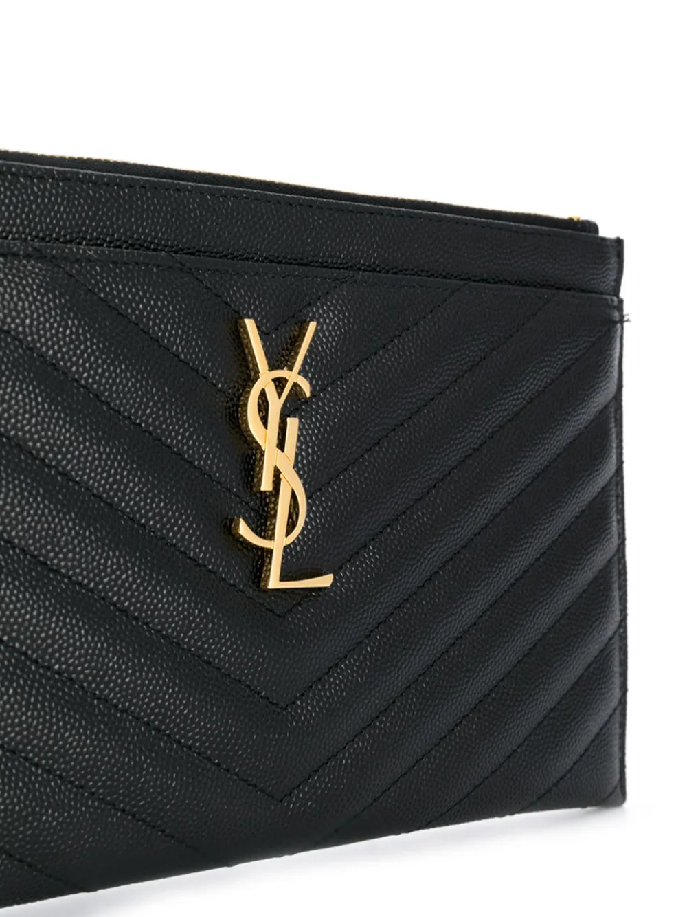 фото Saint Laurent стеганый клатч Monogram