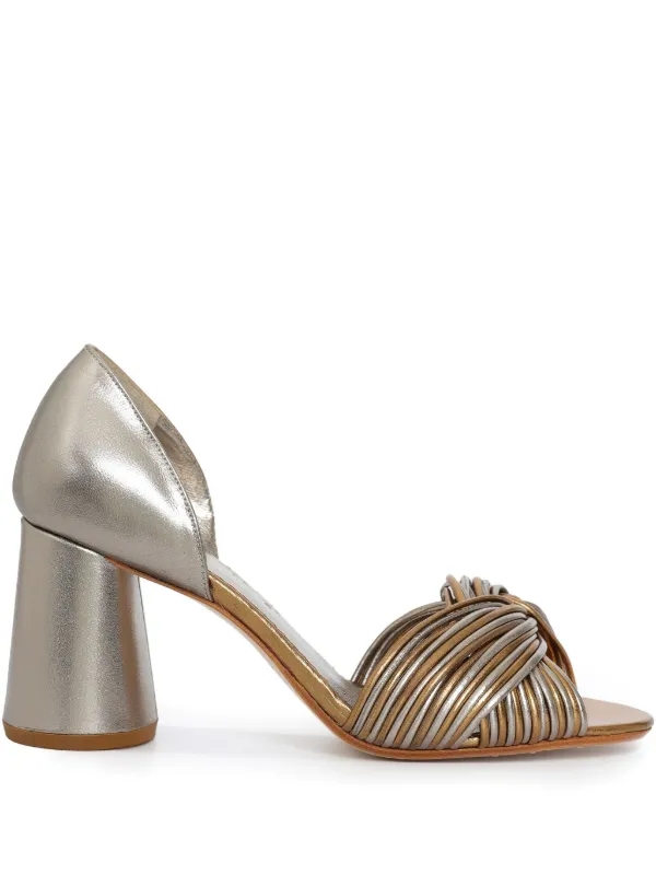 Sarah Chofakian Sapato De Couro Metalizado | Cinza | FARFETCH BR