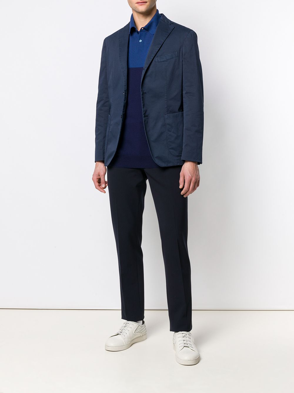 Boglioli Blazer met enkele rij knopen Blauw