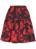 Valentino Garavani tiered floral print mini skirt
